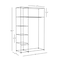 Hastings Home Wardrobe Closet Organizer with Dust Cover, Free Standing Vertical Armoire and Metal Frame 642851NXO - alternate 2